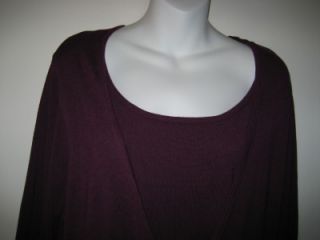 apt 9 long sleeve purple knit top size xl