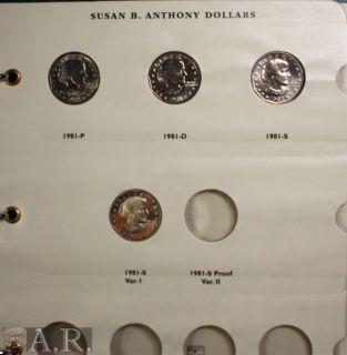 1979 1981 P D s Susan B Anthony Dollar Set BU Proof