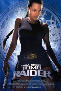 Tomb Raider Lara Croft Movie Poster 2 Sided Original 27x40 Angelina 