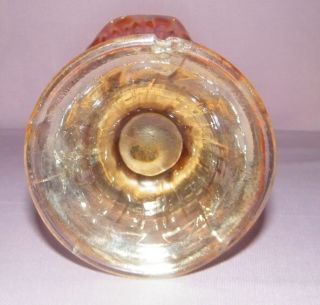 Old Fenton April Showers Marigold Carnival Glass Vase