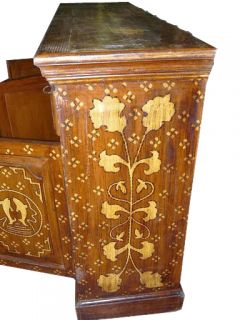 Vastu Camel Bone Inlay Antique Sideboard Buffet Chest India Furniture 
