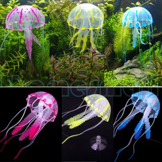   Jellyfish for Aquarium Fish Tank Ornament Swim Pool Bath Decor