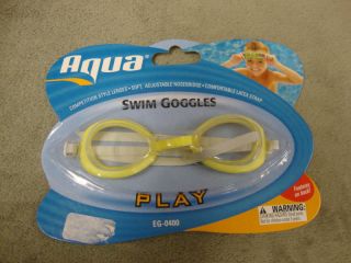 Aqua Leisure Yellow Junior Kids Swim Goggles New