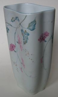   Art Deco Stockmayer Pink Chinese Magnolia Flowers Vine Porcelain Vase