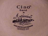 Artimino Earthenware Ciao Sand Salad Plates Hand Paint