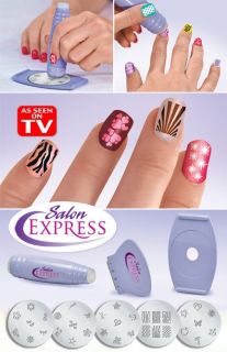 New Salon Express Nail Art Stamping Kit as Seen on TV