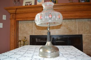 Antique Coleman Table Oil Lamp, Approx. 1919, 2 New Silk Mantles