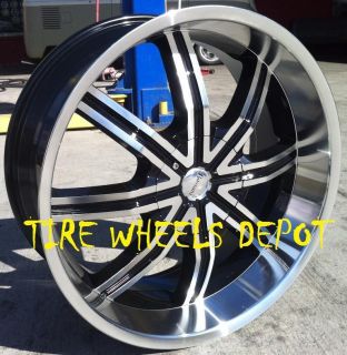22 inch DZ102 MB Rims and Tires Town Car Rangerover Charger Challenger 