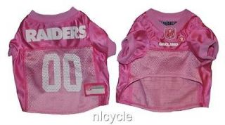 Oakland RAIDERS PINK MESH Pet Dog JERSEY with NFL PATCH XS S M L