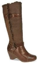 Blondo LATISHA Womens Brown Leather Waterproof Winter Fashion Boots