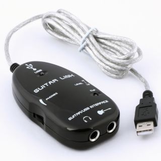 USB Guitar Interface Link Cable Line PC Mac Recording