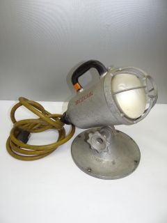 Vintage Used Old Industrial NATALE 220 Volt Electric Rescue Lamp 
