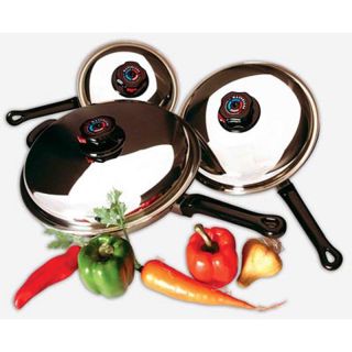Piece Waterless Skillet Cookware Set w/ Cover, Precise Heat 