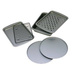 Ovenstuff Non Stick 6 Piece Toaster Oven Baking Pan Set
