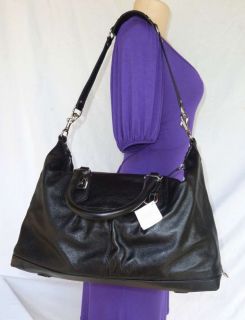 nwt coach ashley leather large satchel bag black 15447