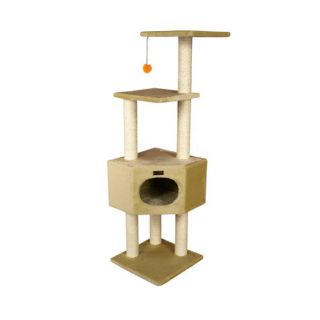 Armarkat 52 inch Wooden Step Cat Tower Tree Condo Scratcher Kitten 