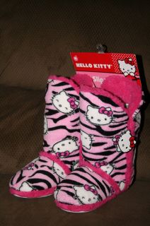 Hello Kitty Junior Girls Bootie Slippers House Shoes Size Medium 7 8 