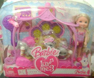 Barbie Luv Me 3 Kelly Doll Sleepover Kitties Playset New