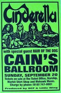   1997 Tulsa Concert Tour Poster 1980s Hard Rock Hair Band