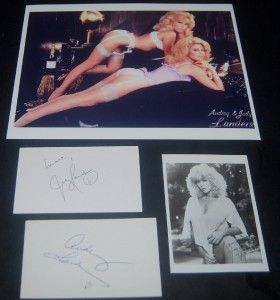 Lovely Landers Sisters Judy and Audrey Signed Cards and Very Sexy 