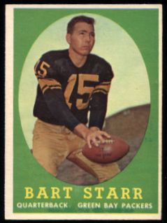 1958 Topps Bart Starr 66 Green Bay Packers