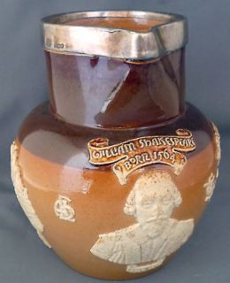 ROYAL DOULTON WILLIAM SHAKESPEARE BORN 1564 DIED 1616 WATER PITCHER 