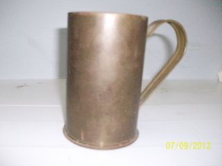 Trench Art Artillery Shell Mug Solid Brass