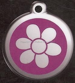 red dingo pet id tag flower   to anywhere