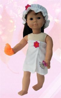 Doll Clothes Bath/Spa Robe Set Fits American Girl & 18 dolls