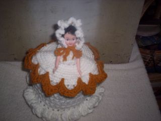Hand Crocheted Doll Toilet Tissue Cover Made to Order