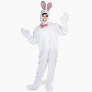 Adult Easter Bunny Costume White Rabbit New Suit Ears
