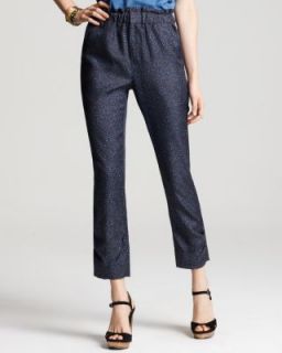 Marc Jacobs New Baby Ruthie Blue Flower Elastic Waist Cropped Pants 2 