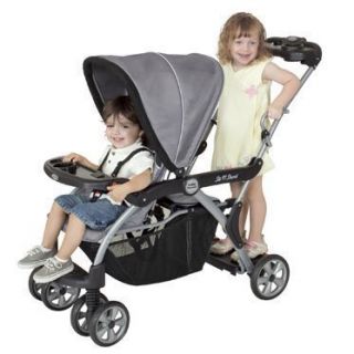 Baby Trend Deluxe Sit N Stand DX Stroller Matrix Duo Double Black Gray 