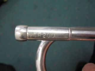 bach tr200 silver tone trumpet instrument with case