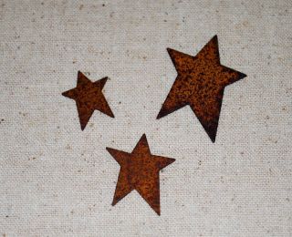 30 Primitive Rusty Tin STARS 1   1 1/4   1 3/4 ★ assorted