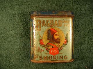 BAGDAD SHORT CUT upright tobacco pocket tin
