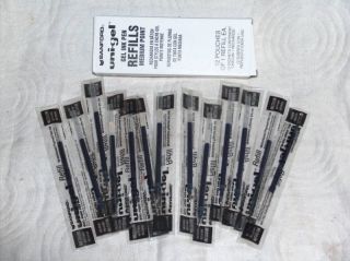 Sanford Unigel Ballpoint Pen Refills Med Blue 12ct New