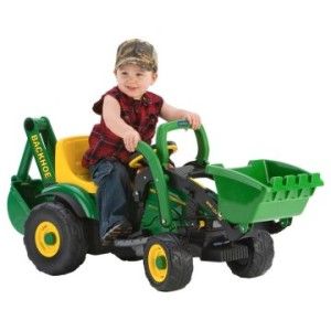   deere battery powered utility tractor riding toy 6 volt battery new