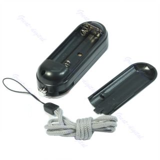 Black 3 5mm Plug Strap Battery Powered Auto Scan FM Radio with Torch 