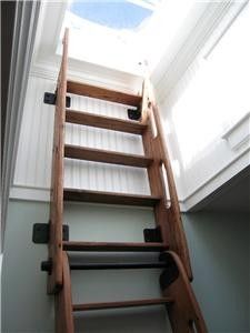 SHIPs Ladder for Loft Library Attic Custom Built Double Ladder