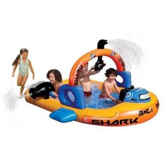 Banzai Aqua Explorer Submarine Inflatable Sprinkling Kids Pool New 
