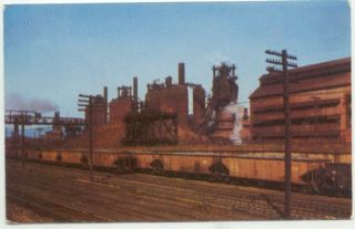 McKeesport PA Blast Furnaces National Tube Co Postcard Pennsylvania 