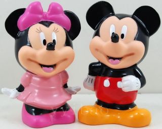  Mickey Minnie Mouse Figures Coin Piggy Banks Moneyboxes Set 2pc
