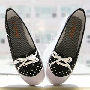 free Ship★ US7 5 Black Women Shoes Sneakers Oxfords Loafers Flats 