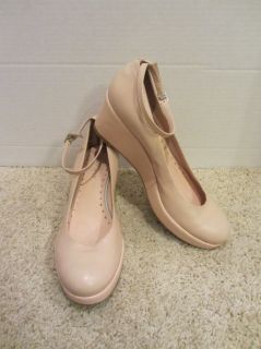 bcbgirls pink ankle strap wedges platform heel shoe Sz. 38 (8)
