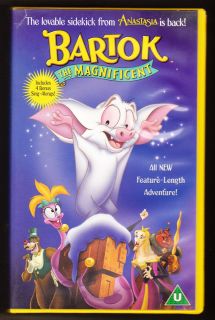 Bartok The Magnificent 4 Bonus Sing Alongs VHS PAL UK Video