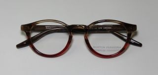 New Barton Perreira Chryssa 46 21 140 Brown Red Ophthalmic Eyeglass 