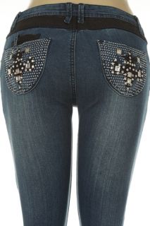 Plus Size Womens Rhinestone Studded Jeans Beautiful and Stunning One 