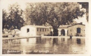 RPPC Warner Hot Springs California Bath House Postcard