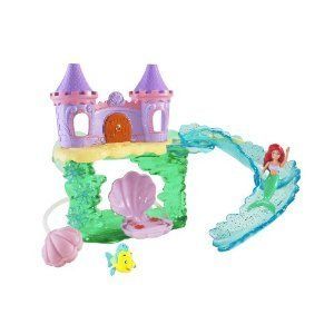 Disney Princess Ariel Bath Castle W Ariel Flounder Bath Toy New